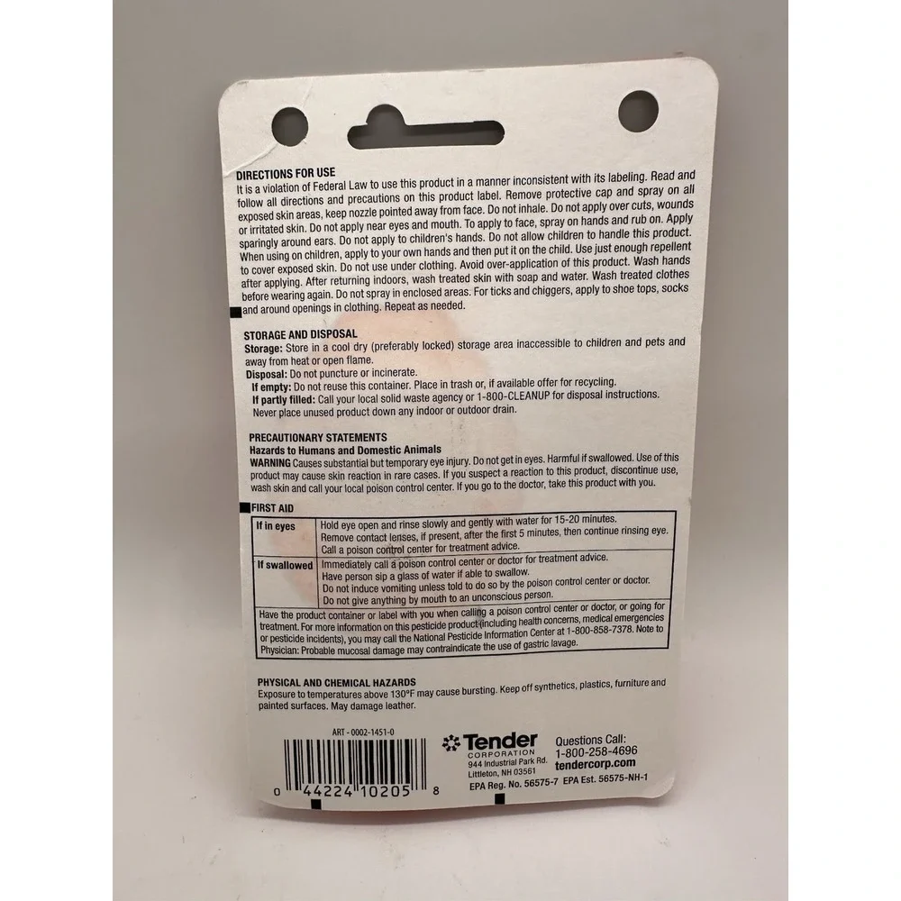 Zevo On-Body Mosquito Tick Spray 6oz + Ben's 100 DEET Repellent‎ Lot New Sealed